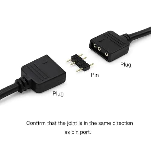 Gebildet 30cm ARGB 3 Pin Splitter Cable | 5V Addressable RGB Extension for PC Fans & LED Strips thumbnail 3