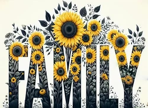 BYGFHLYW 5D Sunflower Diamond Painting Kit 30x40cm (12x16 inches) | Full Drill Art for Adults & Family thumbnail 1
