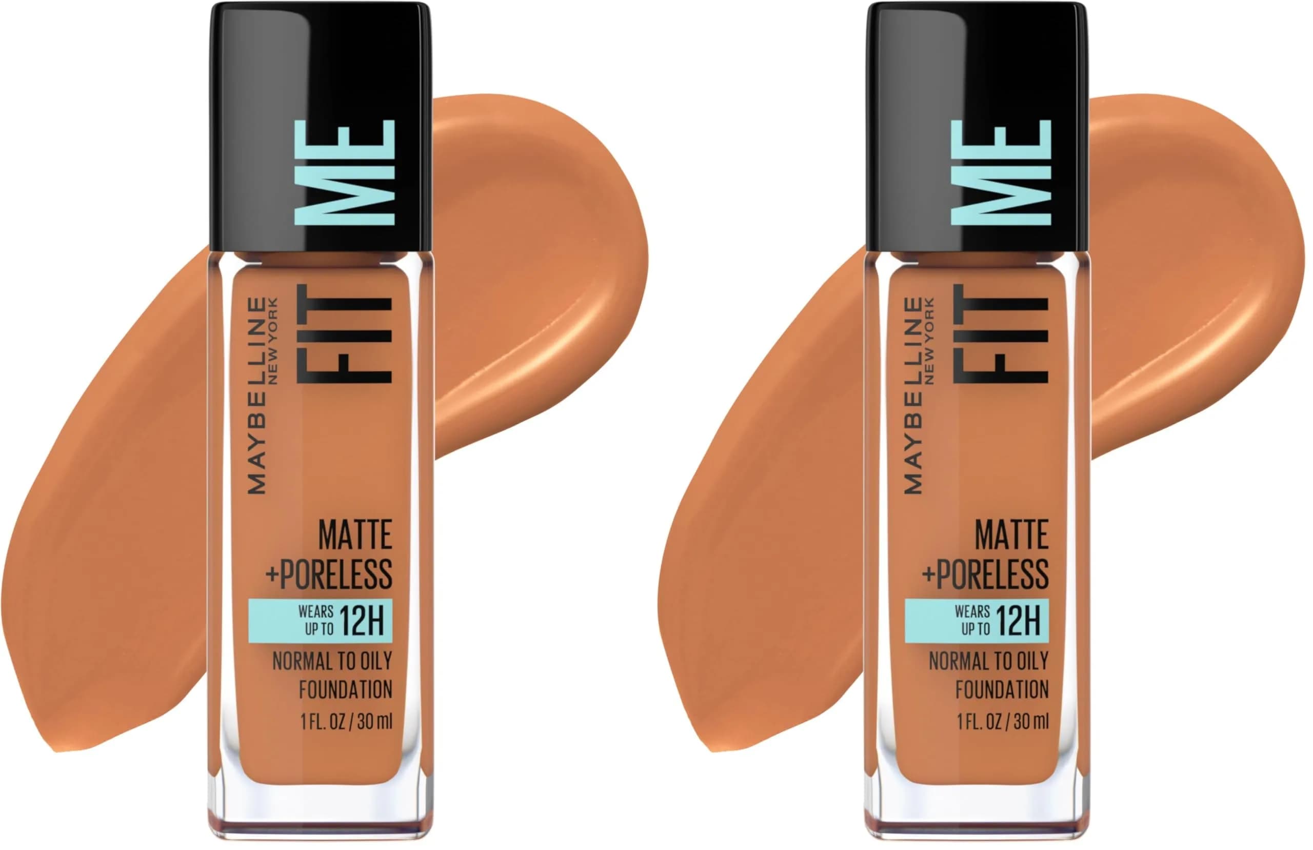 Maybelline Fit Me Matte + Poreless Liquid Foundation, Spicy Brown, Pack of 2 - main product image