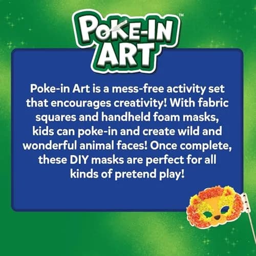 Skillmatics Poke-in Art Animal Masks Wood Craft Kit | Ages 4-9, Mess-Free Fun, Fine Motor Skills, Screen-Free, Travel Activity thumbnail 8