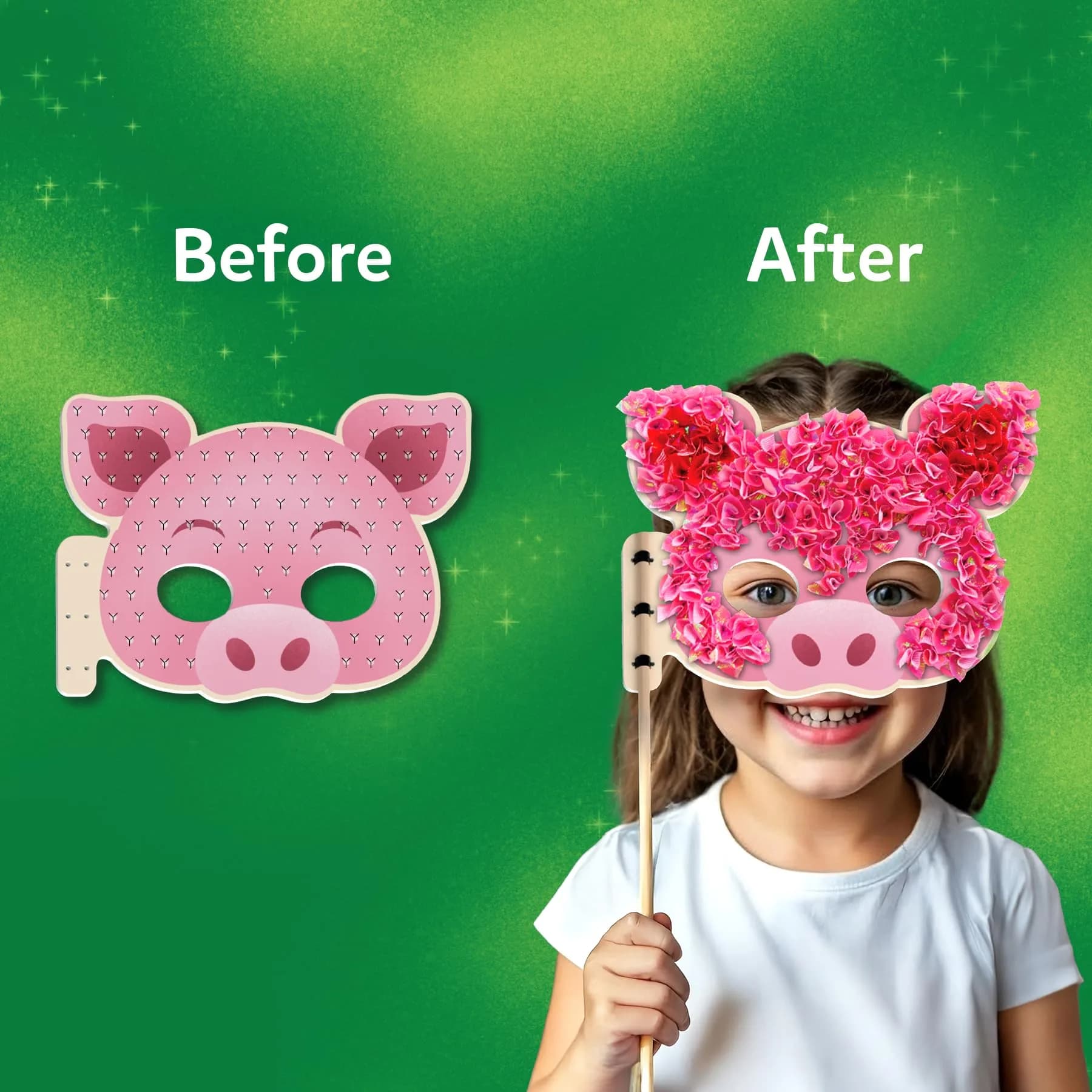 Skillmatics Poke-in Art Animal Masks Craft Kit | Mess-Free Fun for Kids Ages 4-9 - view 7