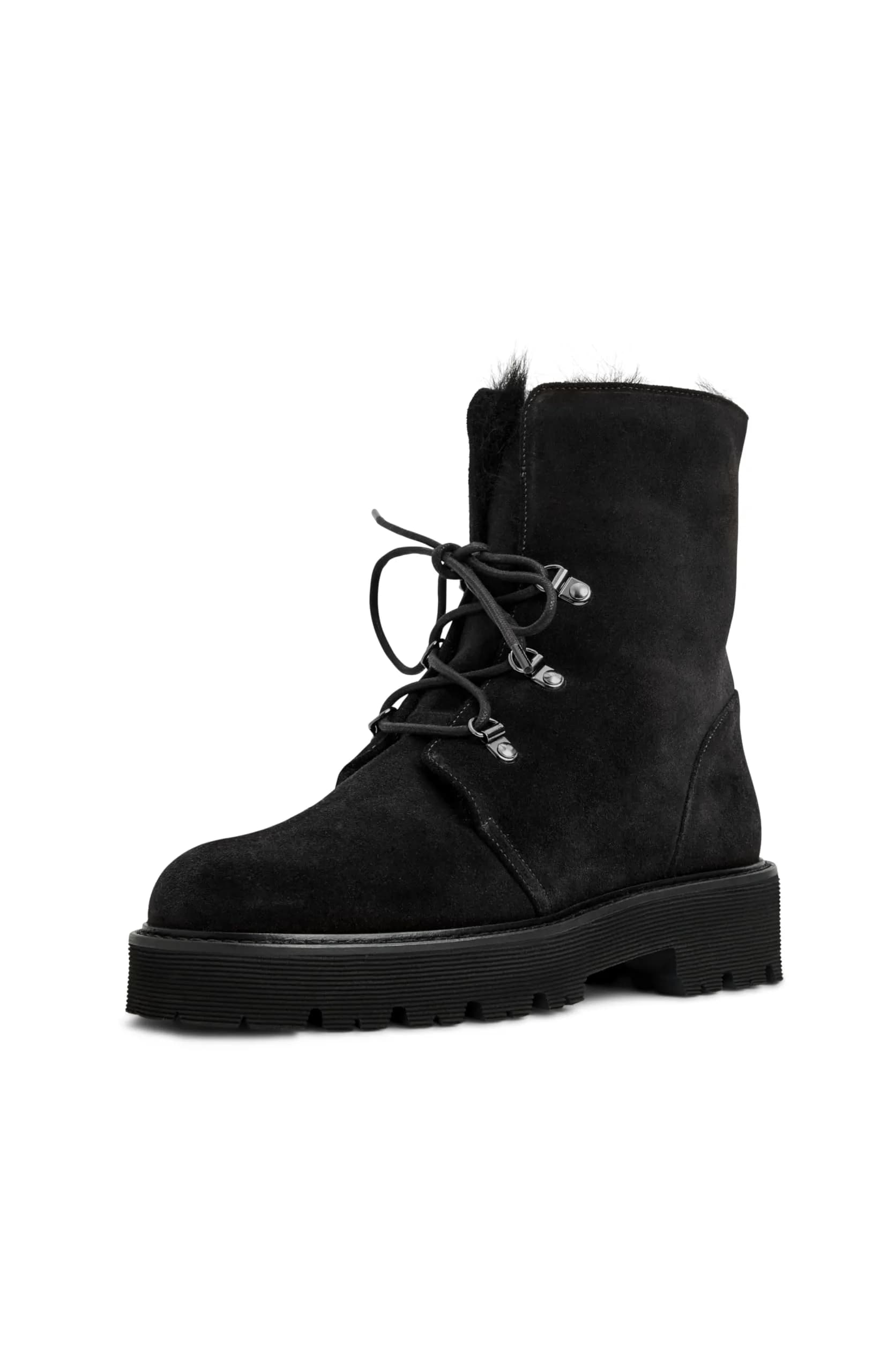 Aquatalia EVA BLACK SUEDE Water-Resistant Ankle Boot | 1.5" Heel, Water-Resistant Suede, Made in Italy - main product image