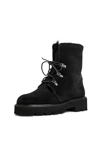 Aquatalia EVA BLACK SUEDE Water-Resistant Ankle Boot | 1.5" Heel, Water-Resistant Suede, Made in Italy thumbnail 1