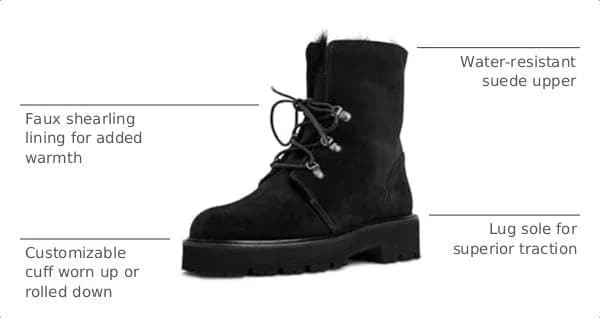 Aquatalia EVA BLACK SUEDE Water-Resistant Ankle Boot | 1.5" Heel, Water-Resistant Suede, Made in Italy thumbnail 3