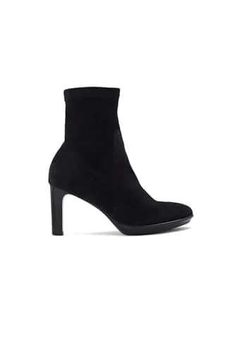 Aquatalia Rhumba Low Black Suede | Elegant Stretch-Leather Bootie with 3.5" Heel thumbnail 2