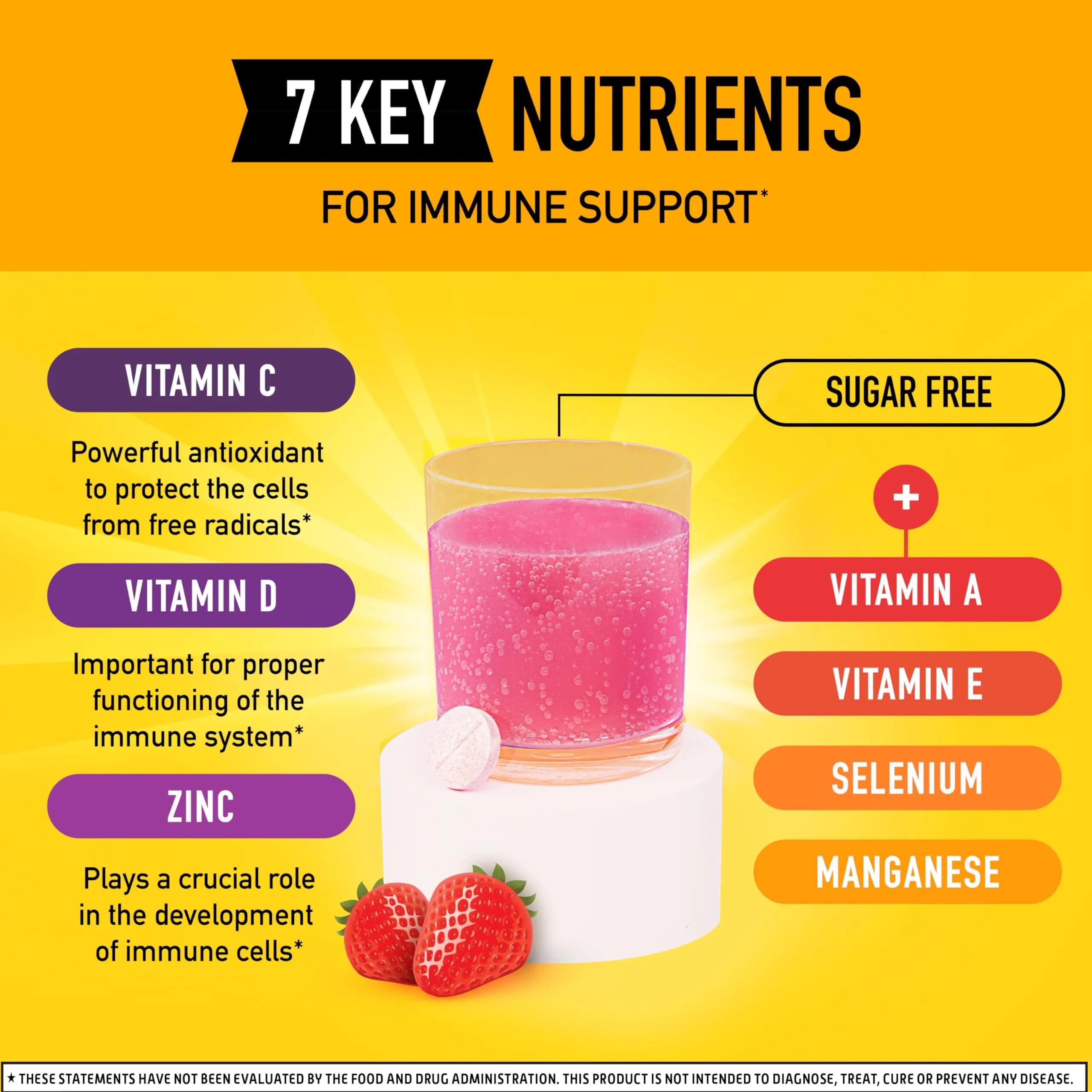 Airborne Immune Support Effervescent Tablets, Very Berry Flavor, 30 Count (Pack of 2) - view 3