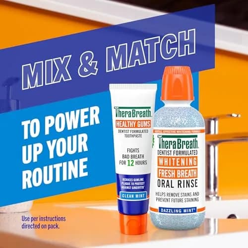 TheraBreath Healthy Gums Toothpaste Clean Mint 8 oz (240 ml) | Dentist-Formulated for Gum Health thumbnail 6