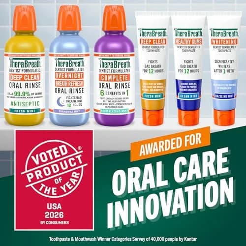 TheraBreath Whitening Toothpaste Dazzling Mint 156g (5.5oz) | Peroxide-Free Whitening & Fresh Breath thumbnail 4