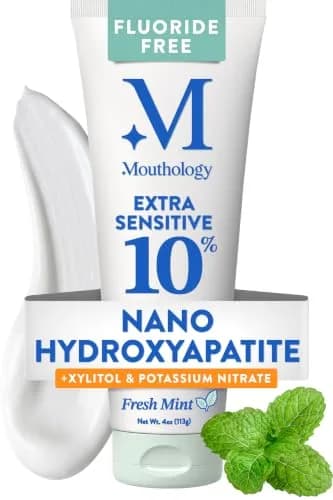 Mouthology Extra Sensitive 10% Nano Hydroxyapatite Toothpaste 118ml (4oz) | Fluoride-Free Enamel Strengthening thumbnail 1