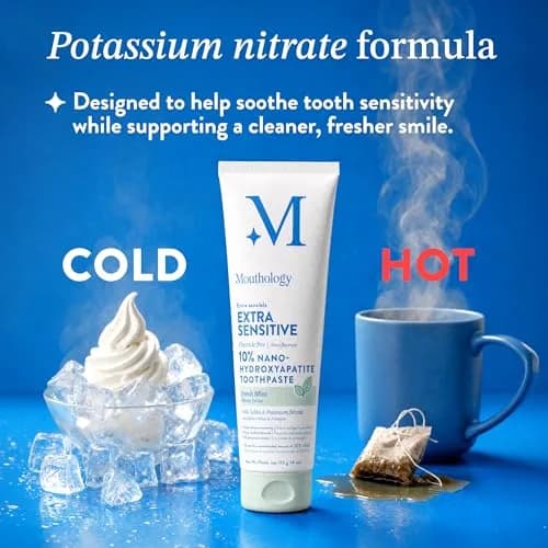 Mouthology Extra Sensitive 10% Nano Hydroxyapatite Toothpaste 118ml (4oz) | Fluoride-Free Enamel Strengthening thumbnail 4