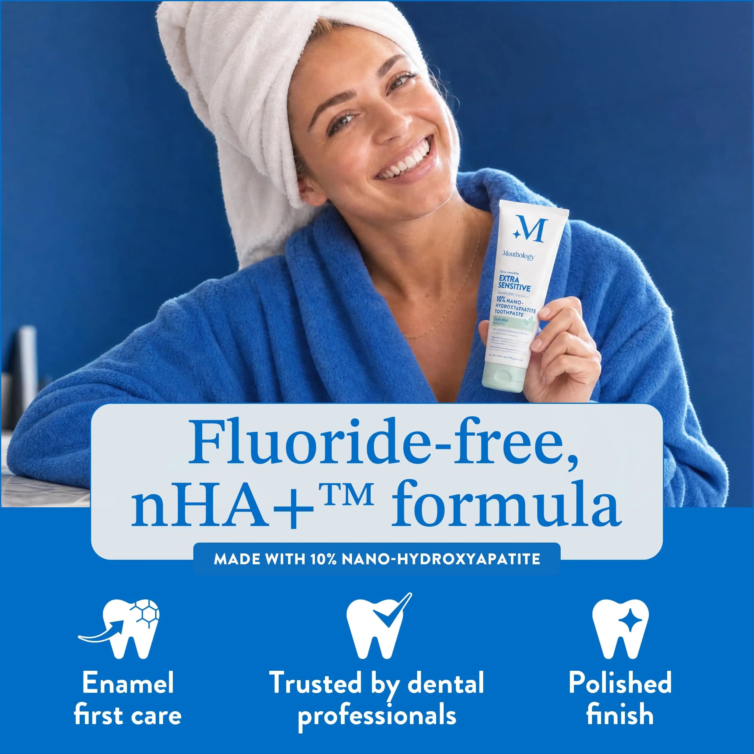 Mouthology Extra Sensitive 10% Nano Hydroxyapatite Toothpaste 118ml (4oz) | Fluoride-Free Enamel Strengthening - view 6
