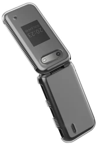 Nakedcellphone Clear Hard Shell Case for Nokia 2760 2780 Flip Phone | Slim Fit, Screen Protection, Textured Grip thumbnail 5