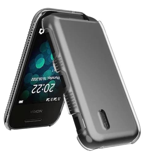 Nakedcellphone Clear Hard Shell Case for Nokia 2760 2780 Flip Phone | Slim Fit, Screen Protection, Textured Grip thumbnail 6