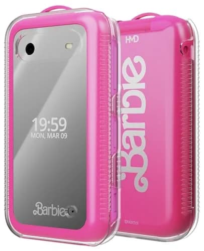 Nakedcellphone Clear Case for HMD Barbie Flip Phone (USA Version ONLY) - 12.3cm (4.84in) Length | Slim Fit with Textured Grip thumbnail 1