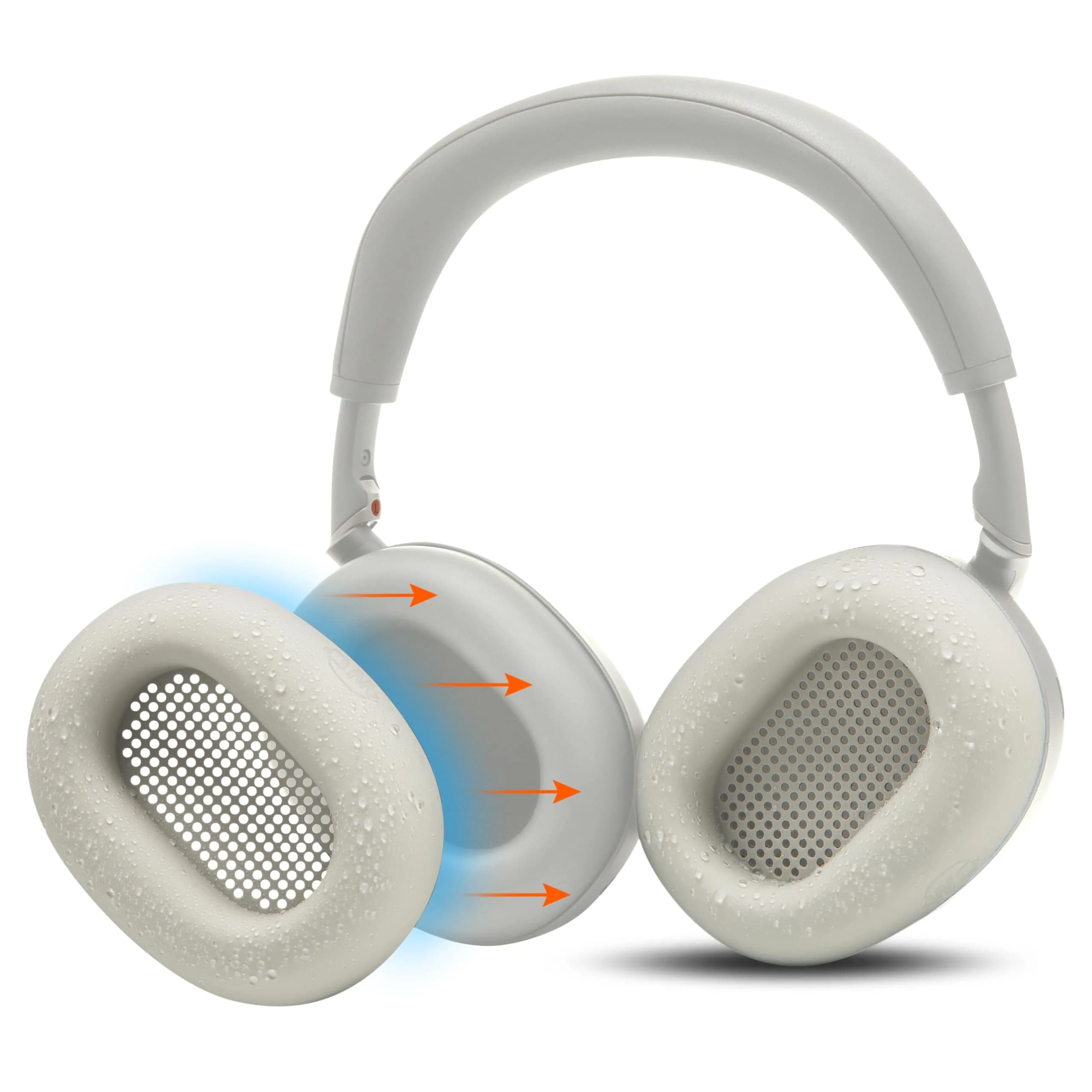 WC SweatZ XM6 Silicone Sweat Covers for Sony WH-1000XM6 | Sweatproof, Washable & Durable (70-120 chars) — Platinum Silver