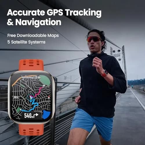 Amazfit Bip 6 Smart Watch 46mm Stone | 1.97" AMOLED Display, 14-Day Battery, GPS, AI Coaching thumbnail 4
