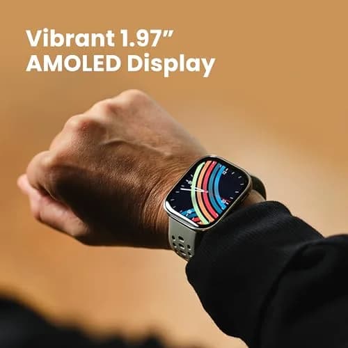 Amazfit Bip 6 Smart Watch 46mm Stone | 1.97" AMOLED Display, 14-Day Battery, GPS, AI Coaching thumbnail 2