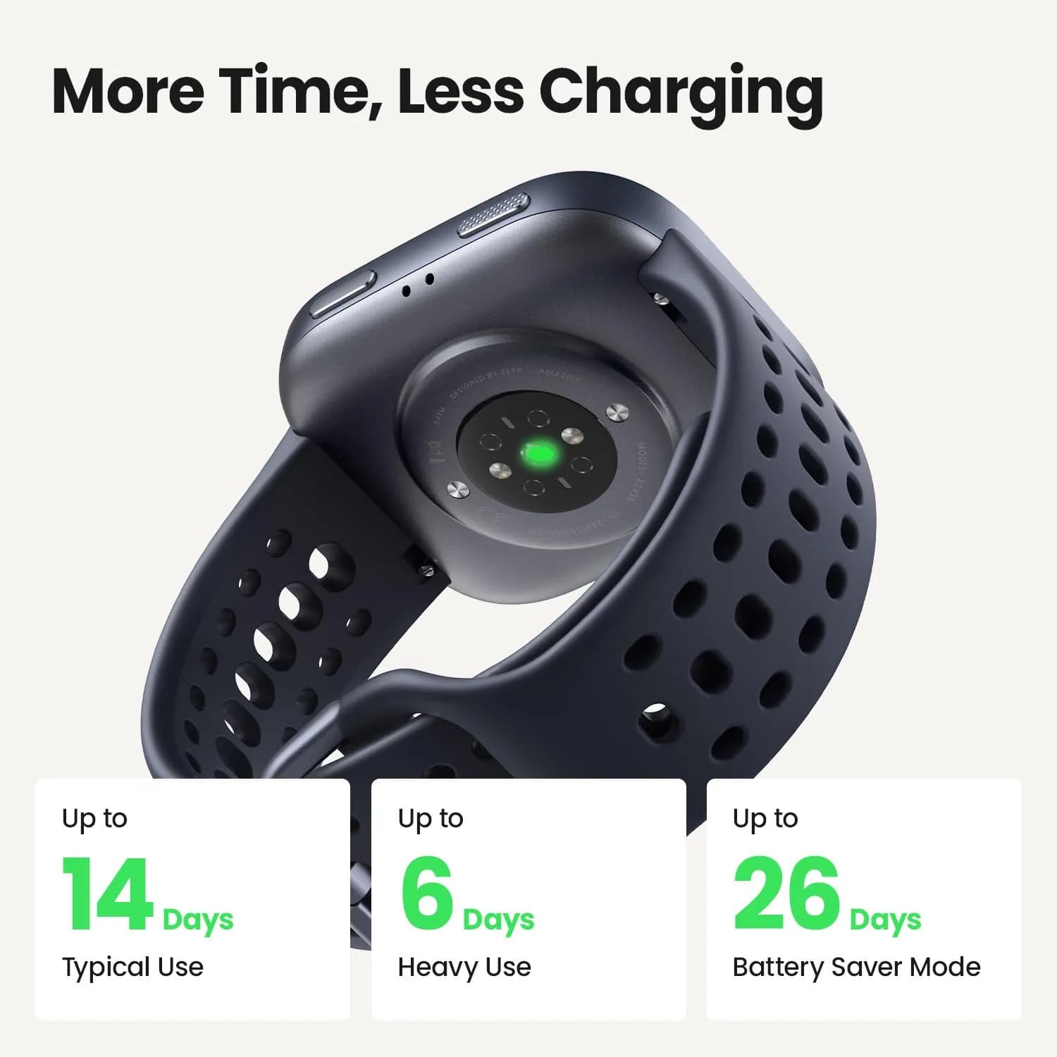 Amazfit Bip 6 Smart Watch 44mm Black | 14 Day Battery - view 3