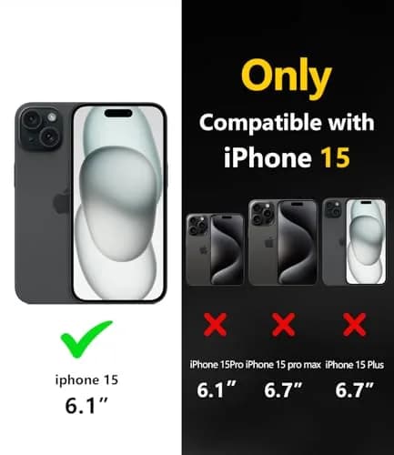 Diverbox iPhone 15 Case 6.1 inch | MagSafe Compatible, Matte Shockproof, Anti-Fingerprint, Pocket-Friendly thumbnail 2
