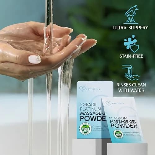 EROTICGEL Platinum Nuru Massage Gel Powder 5g (0.18 oz) | Vegan, Made in Japan, Makes 17 fl oz thumbnail 3