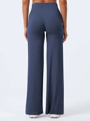 YEOREO Straight Leggings 31.5" Inseam Navy Blue XL | High Waisted Yoga Pants for Women thumbnail 5