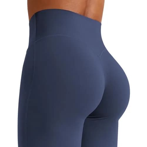 YEOREO Straight Leggings 31.5" Inseam Navy Blue XL | High Waisted Yoga Pants for Women thumbnail 7