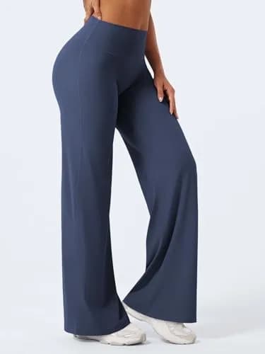 YEOREO Straight Leggings 31.5" Inseam Navy Blue XL | High Waisted Yoga Pants for Women thumbnail 8