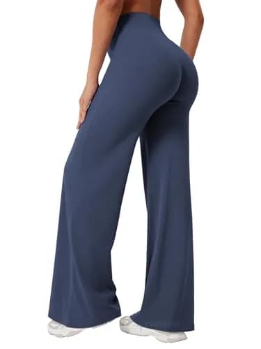 YEOREO Straight Leggings 31.5" Inseam Navy Blue XL | High Waisted Yoga Pants for Women thumbnail 2