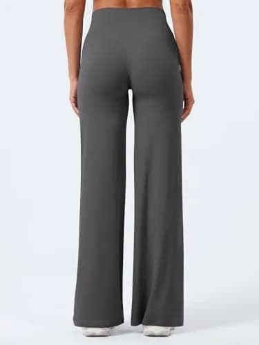 YEOREO Women's Straight Leggings 31.5" Inseam | High Waisted Yoga Pants for Gym & Casual Wear thumbnail 4