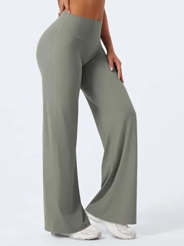 YEOREO Workout Womens Straight Leggings 31.5" High Rise Nylon Spandex | Flat Front, Butt Lifting Fit thumbnail 7
