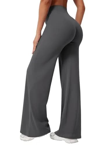 YEOREO Women's Straight Leggings 31.5" Inseam | High Waisted Yoga Pants for Gym & Lounging thumbnail 2