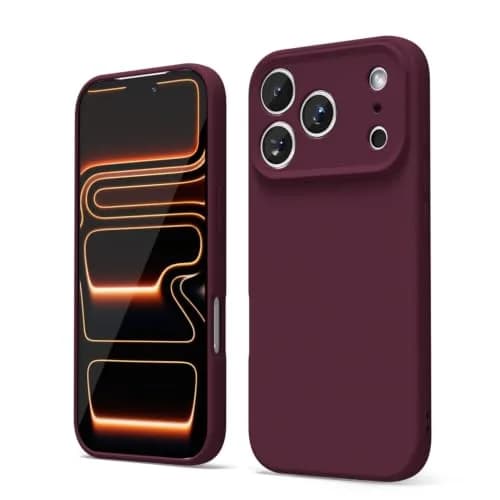 oakxco Liquid Silicone Case for iPhone 17 Pro Max/ 18 Pro Max 6.9 inch | Burgundy Matte Finish thumbnail 1