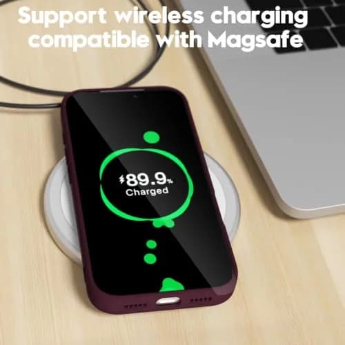 oakxco Liquid Silicone Case for iPhone 17 Pro Max/ 18 Pro Max 6.9 inch | Burgundy Matte Finish thumbnail 7