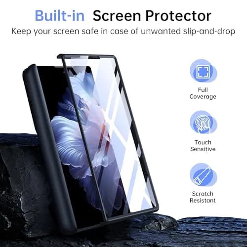 MOBOSI Magnetic Case for Samsung Galaxy Z Fold 7 with Screen Protector, Black | Full Body Hinge Protection thumbnail 4