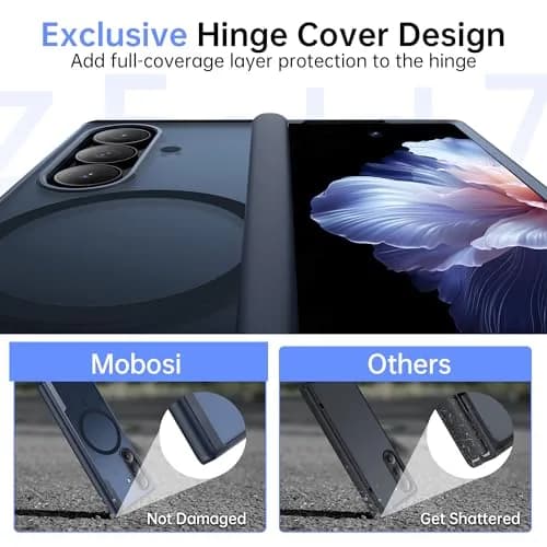 MOBOSI Magnetic Case for Samsung Galaxy Z Fold 7 with Screen Protector, Black | Full Body Hinge Protection thumbnail 6