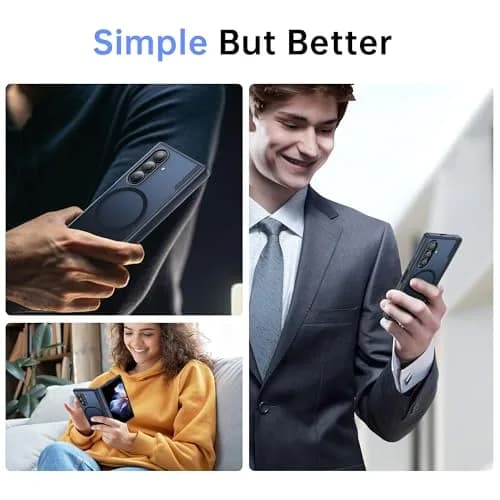 MOBOSI Magnetic Case for Samsung Galaxy Z Fold 7 with Screen Protector, Black | Full Body Hinge Protection thumbnail 8