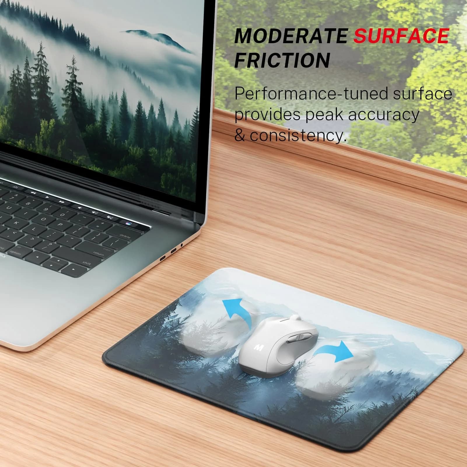MROCO Cloud Forest Mouse Pad 8.5 x 11 Inch | Smooth Glide & Precise Control - view 2