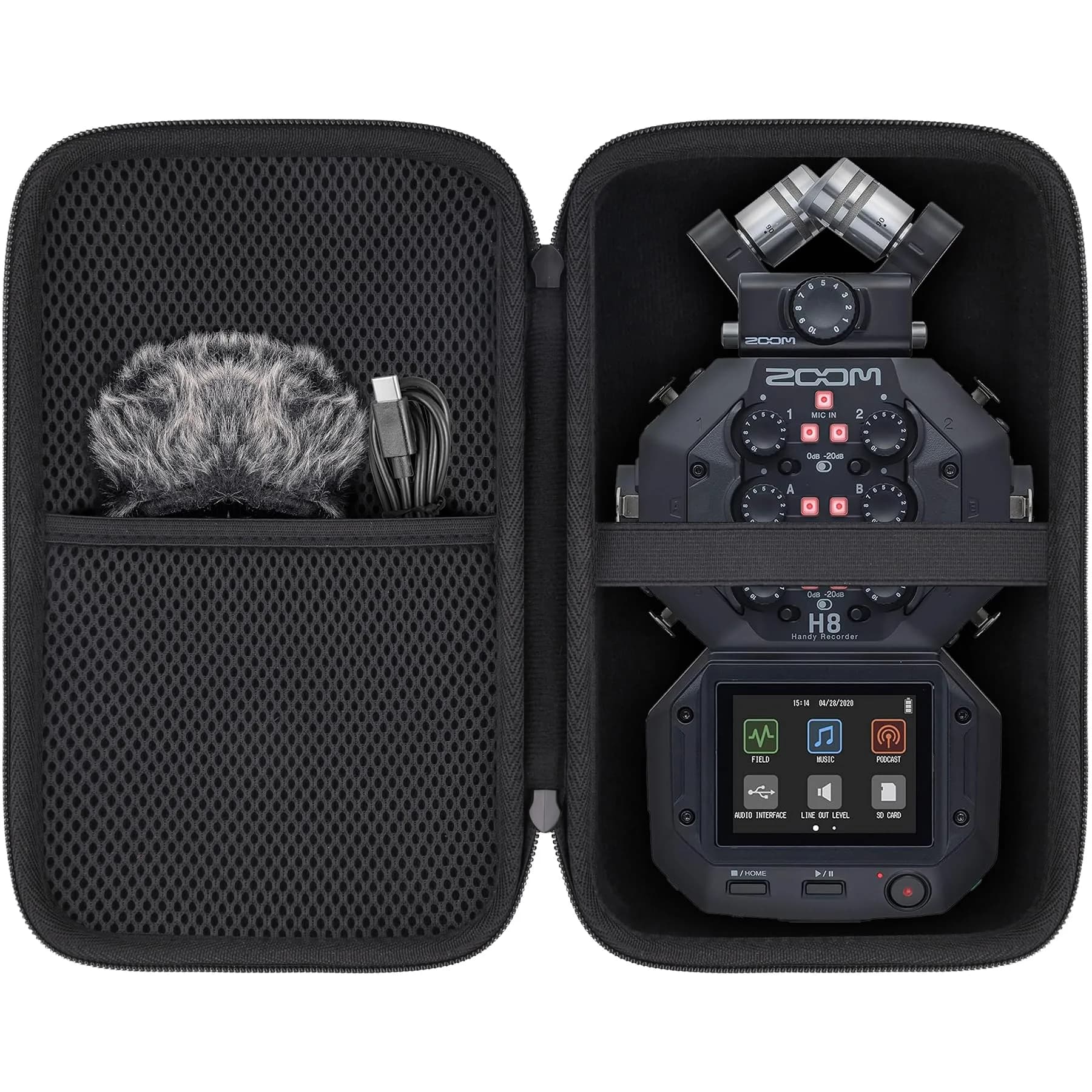 Aenllosi Hard Case for Zoom H8 Digital Multitrack Recorder | Dustproof, Waterproof & Light - main product image