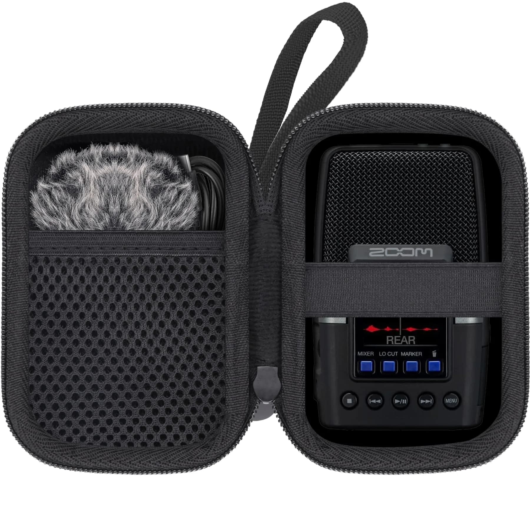 Aenllosi Hard Case for Zoom H6studio/H5studio/H6essential 6-Track, Black | Shock & Waterproof Travel Case — for H2essential/H2n Stereo