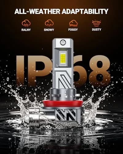 SEALIGHT H11/H8/H9 LED Bulb Mini Size 60000LM (2-Pack) | Universal Fit 12V DC Motorcycle & Powersports Headlight Upgrade thumbnail 3