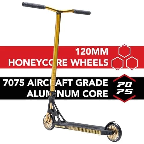 Root Industries Invictus Complete Pro Scooter – 120mm Honeycore Wheels, Chromolite Bars, HIC Compression & Cut-Out Deck (Burnt Gold) | Lightweight & Durable thumbnail 4