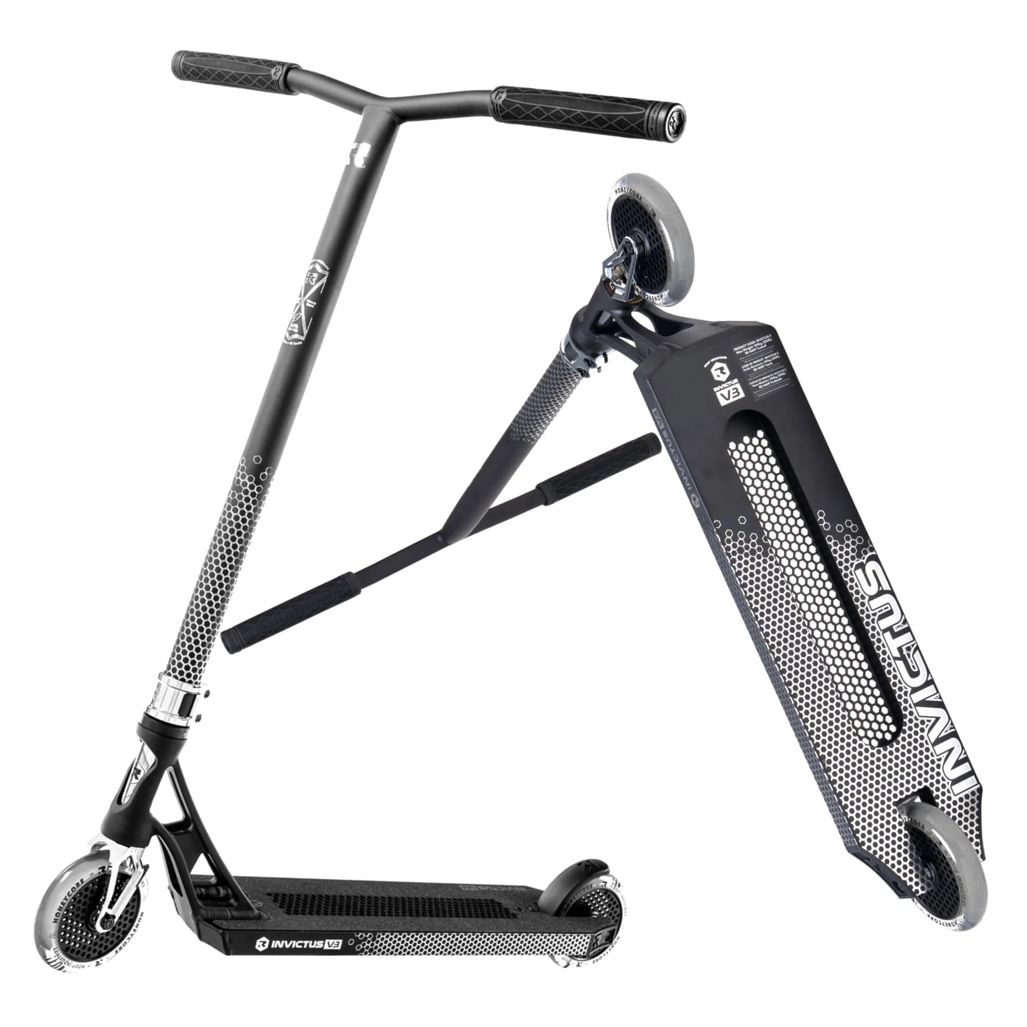 Root Industries Invictus Complete Pro Scooter – 120mm Honeycore Wheels, Chromolite Bars, HIC Compression & Cut-Out Deck (Black (2025)) | Lightweight & Durable