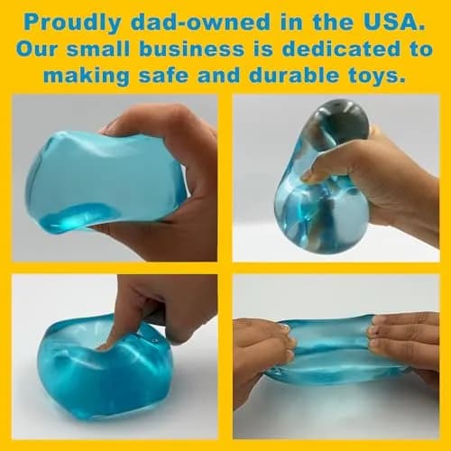 Squeez'M Big Block Premium Stress Cube | ASTM Certified Non-Toxic Slow-Rise Sensory Toy (2.5 x 2.25 x 2.5 inches) thumbnail 4