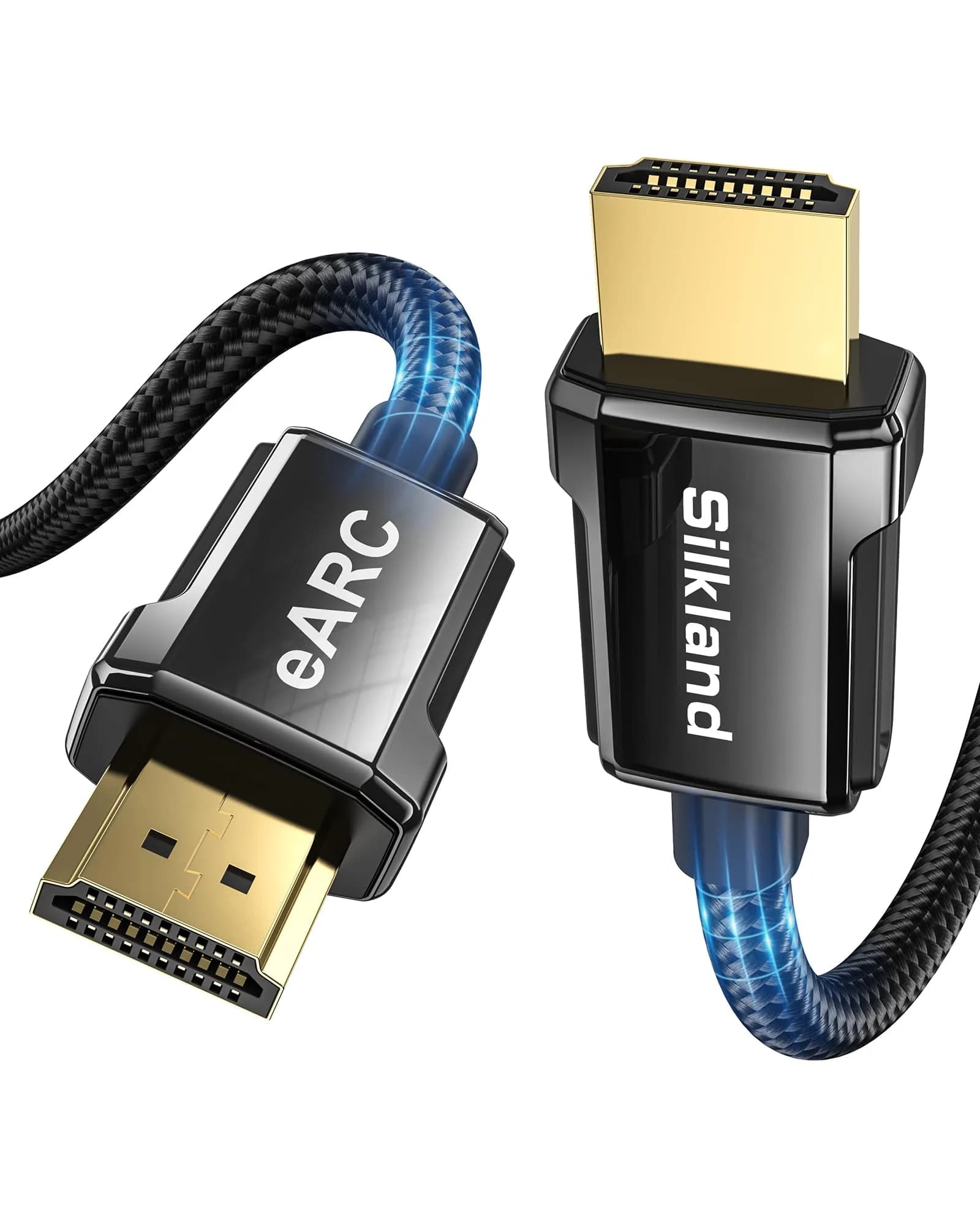 Silkland 8K HDMI 2.1 ARC/eARC Cable 3.05m (10ft) | Ultra High-Speed 48Gbps for Soundbar, Gaming Consoles