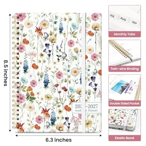 Taja Academic Planner 2026-2027, Jul 2026-Jun 2027 Monthly & Weekly Calendar Planner 21.6 cm (8.5 in) | Acid-Free Paper for Smooth Writing thumbnail 4