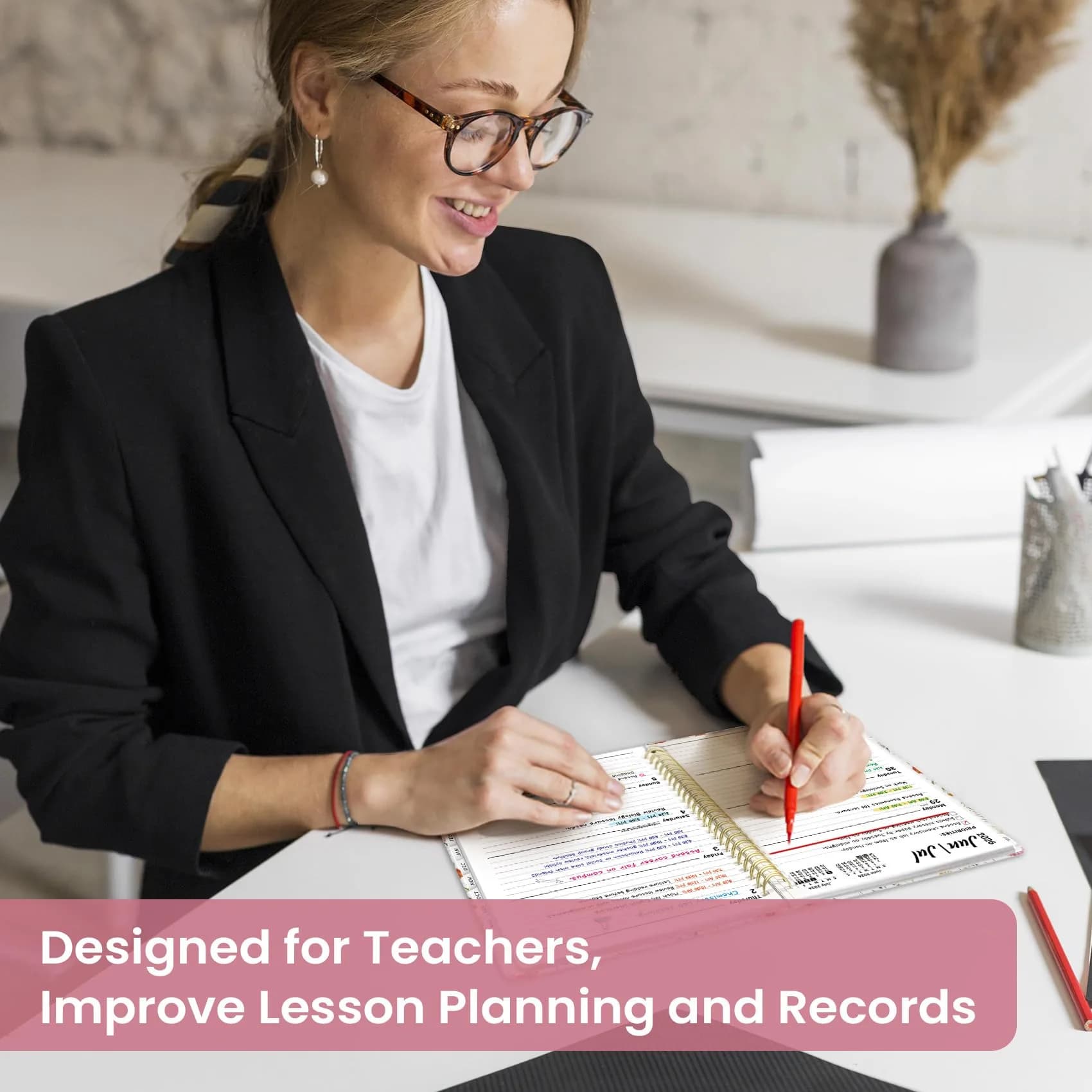 Taja Academic Planner 2026-2027, Jul 2026-Jun 2027 Monthly & Weekly Calendar Planner 21.6 cm (8.5 in) | Acid-Free Paper for Smooth Writing - view 7