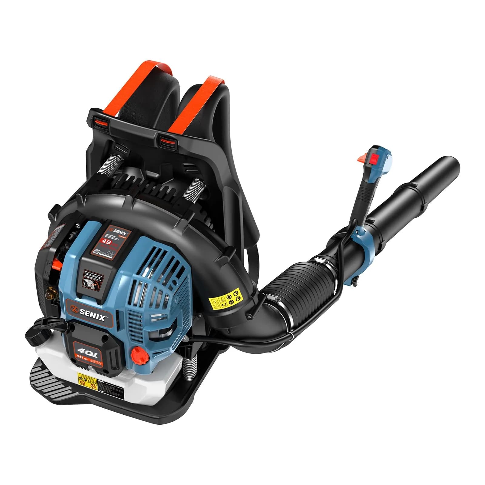 SENIX 49cc 4-Cycle Backpack Gas Leaf Blower | 600 CFM/200 MPH | Low Emission, Ergonomic Backpack Design - main product image