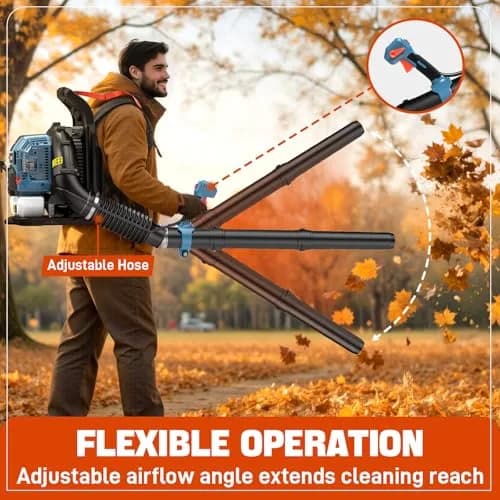 SENIX 49cc 4-Cycle Backpack Gas Leaf Blower | 600 CFM/200 MPH | Low Emission, Ergonomic Backpack Design thumbnail 7