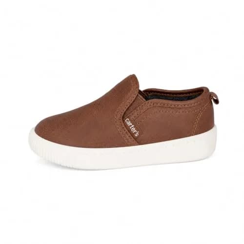 Carter's Ricky Brown Toddler Sneakers 10 US | Classic Slip-On Casual Shoe thumbnail 1