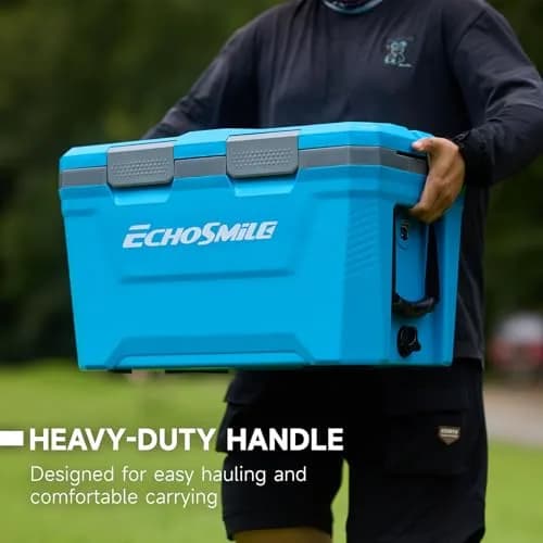 EchoSmile 35 Quart Insulated Cooler Blue | Large Capacity, Durable & Portable thumbnail 3